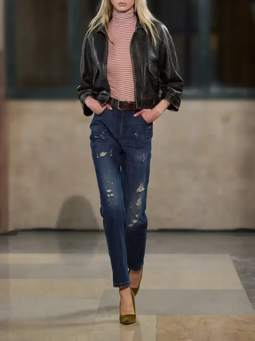 MM6 MAISON MARGIELA Distressed High-rise Skinny Jeans | Thumbnail 6 MM6 MAISON MARGIELA Distressed High-rise Skinny Jeans | Thumbnail 6