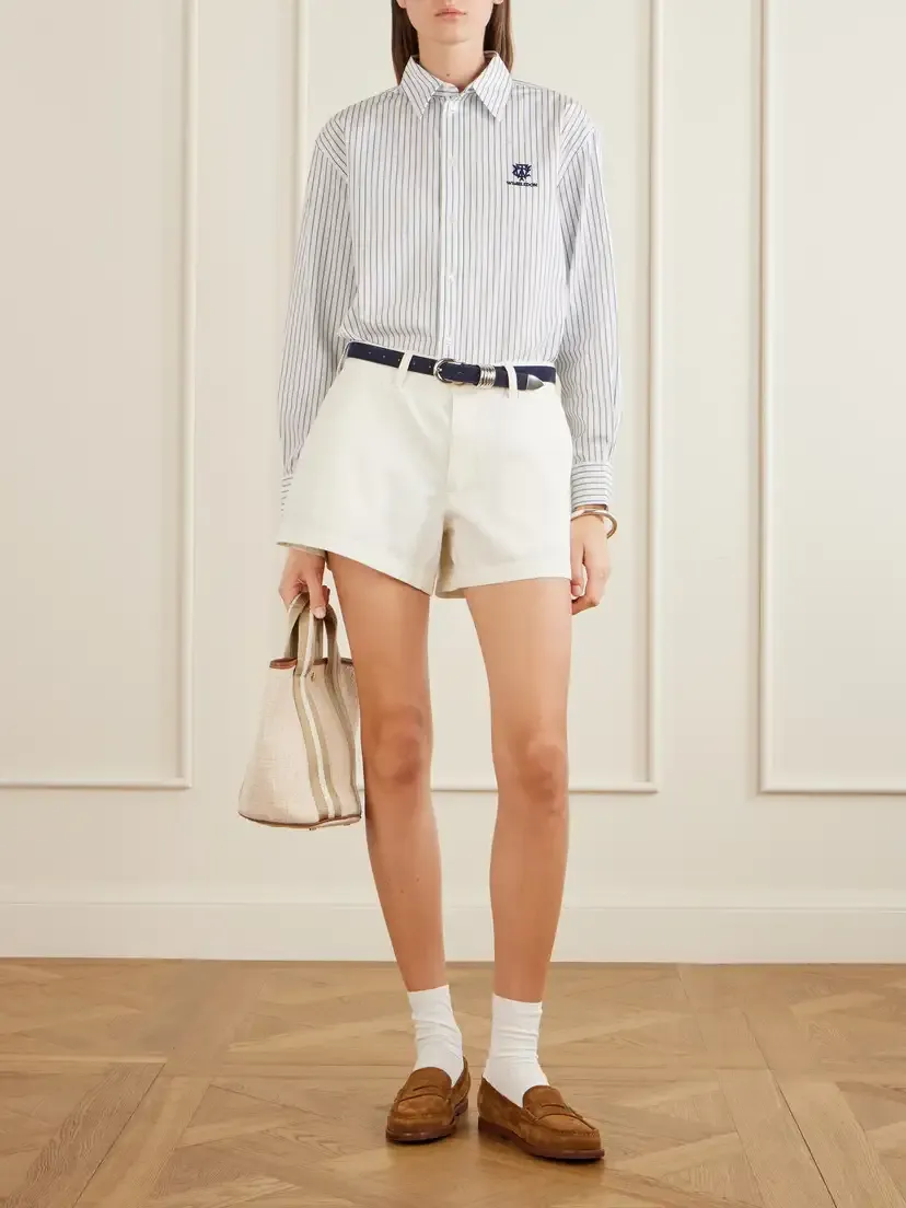 Polo Ralph Lauren + Wimbledon Embroidered Striped Cotton-poplin Shirt | Thumbnail 2 Polo Ralph Lauren + Wimbledon Embroidered Striped Cotton-poplin Shirt | Thumbnail 2