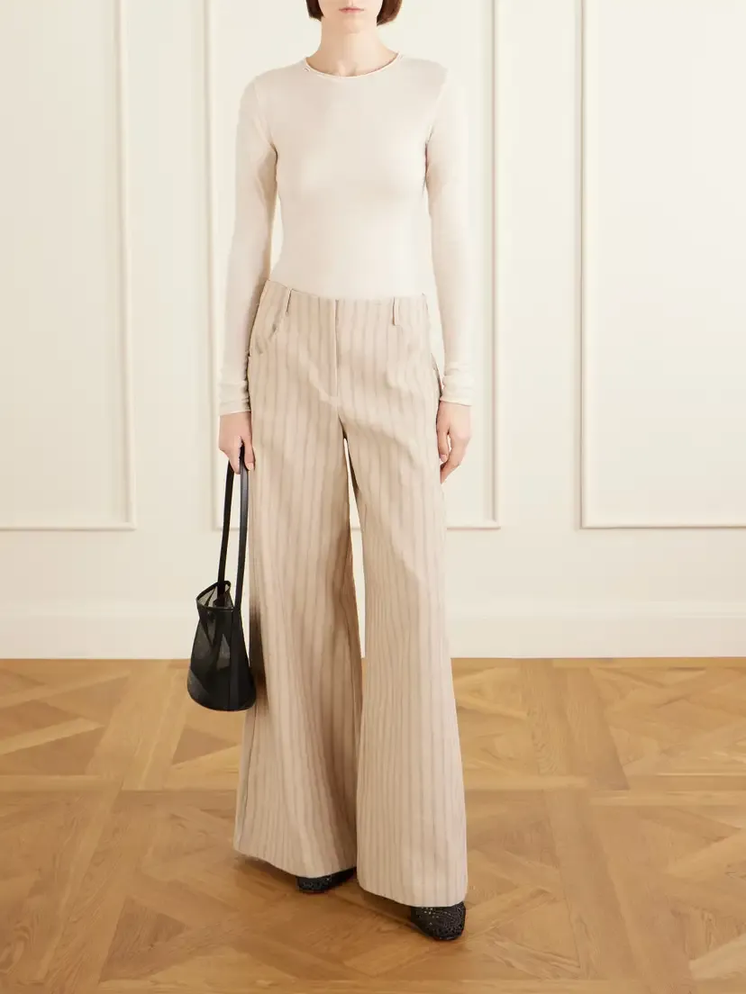TWP Demie Striped Linen And Cotton-blend Wide-leg Pants | Thumbnail 2 TWP Demie Striped Linen And Cotton-blend Wide-leg Pants | Thumbnail 2