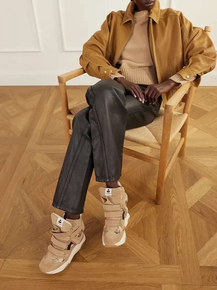 Isabel Marant Balskee Snake-effect Leather And Suede High-top Wedge Sneakers | Thumbnail 2 Isabel Marant Balskee Snake-effect Leather And Suede High-top Wedge Sneakers | Thumbnail 2