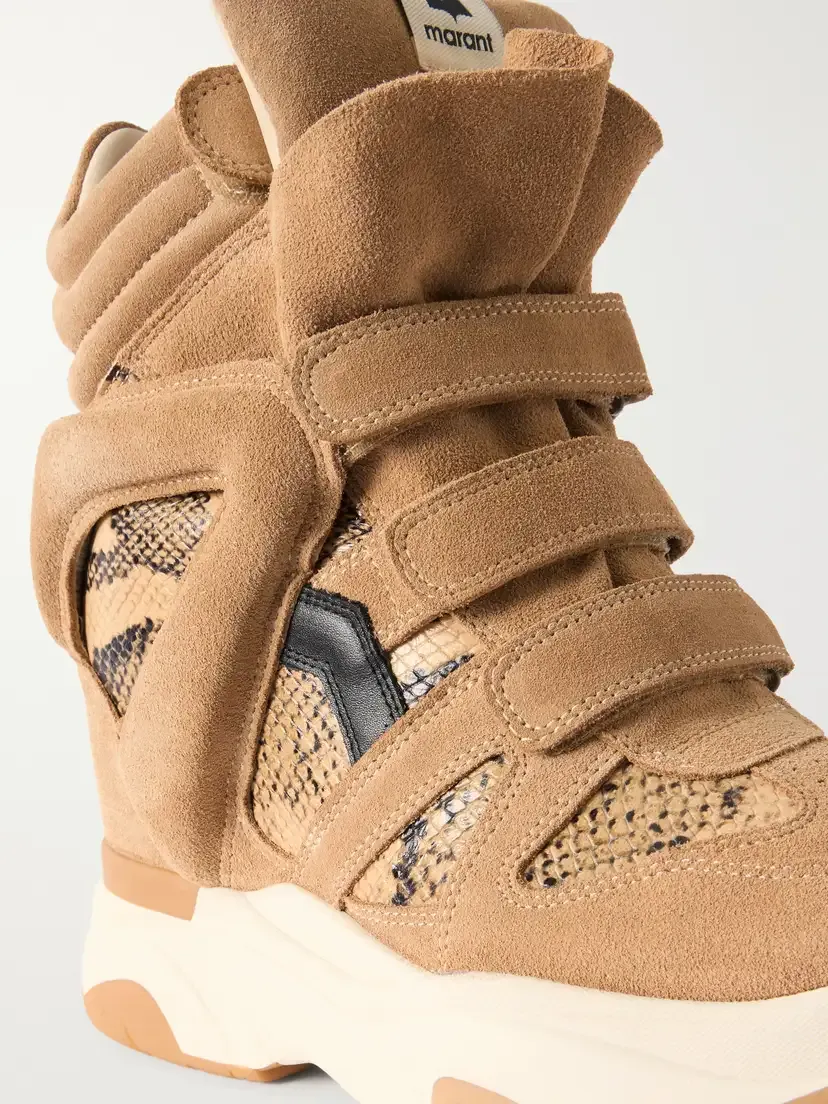 Isabel Marant Balskee Snake-effect Leather And Suede High-top Wedge Sneakers | Thumbnail 5 Isabel Marant Balskee Snake-effect Leather And Suede High-top Wedge Sneakers | Thumbnail 5