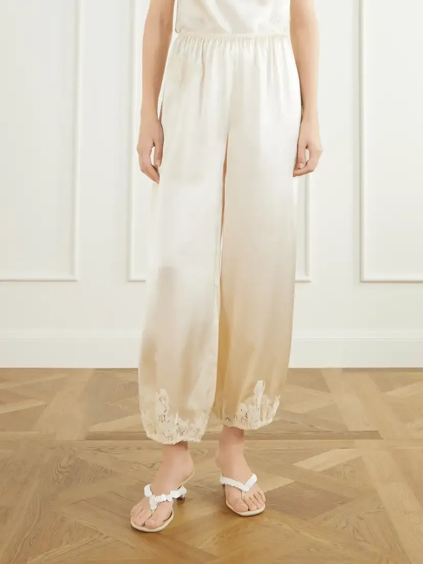 DÔEN Yaria Tapered Silk Satin Pants | Thumbnail 3 DÔEN Yaria Tapered Silk Satin Pants | Thumbnail 3