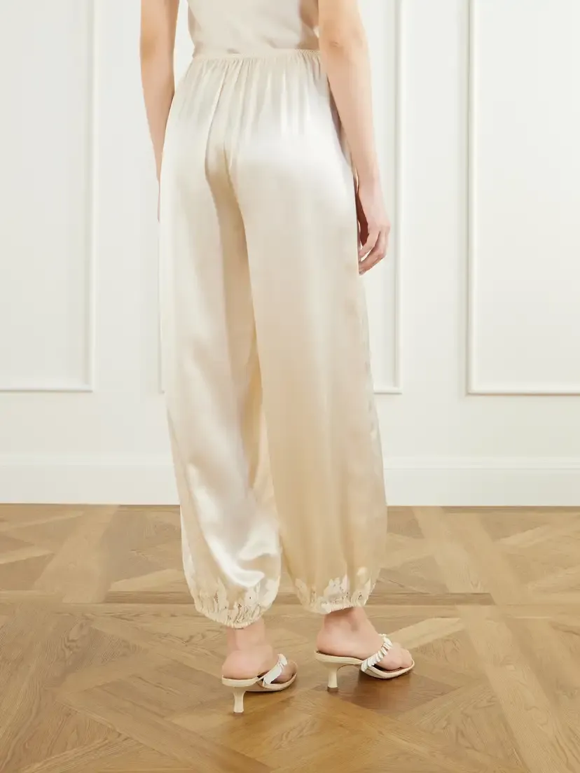 DÔEN Yaria Tapered Silk Satin Pants | Thumbnail 4 DÔEN Yaria Tapered Silk Satin Pants | Thumbnail 4