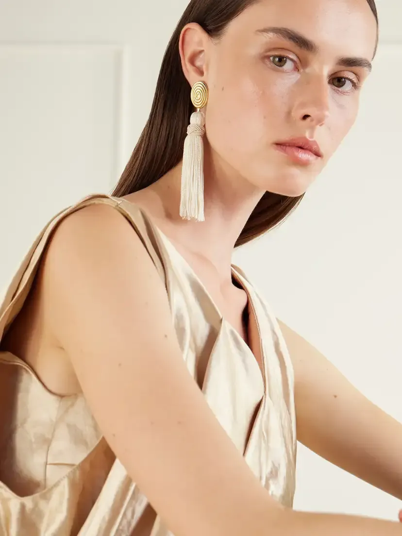 Juju Vera Davide Tasseled Gold Vermeil Earrings | Thumbnail 2 Juju Vera Davide Tasseled Gold Vermeil Earrings | Thumbnail 2