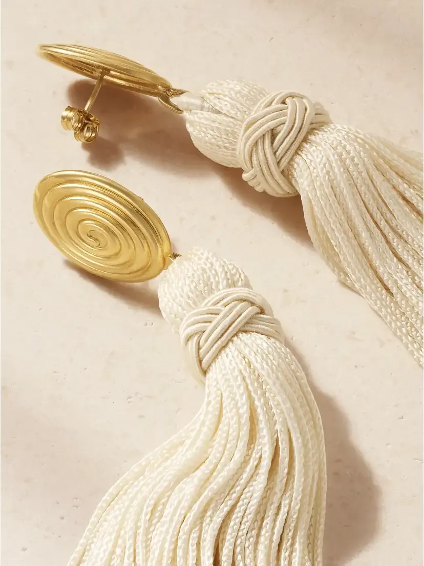 Juju Vera Davide Tasseled Gold Vermeil Earrings | Thumbnail 3 Juju Vera Davide Tasseled Gold Vermeil Earrings | Thumbnail 3