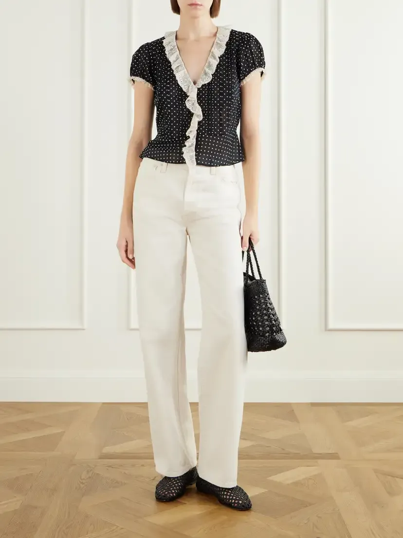 DÔEN Orella Lace-trimmed Organic Cotton-voile Blouse | Thumbnail 2 DÔEN Orella Lace-trimmed Organic Cotton-voile Blouse | Thumbnail 2