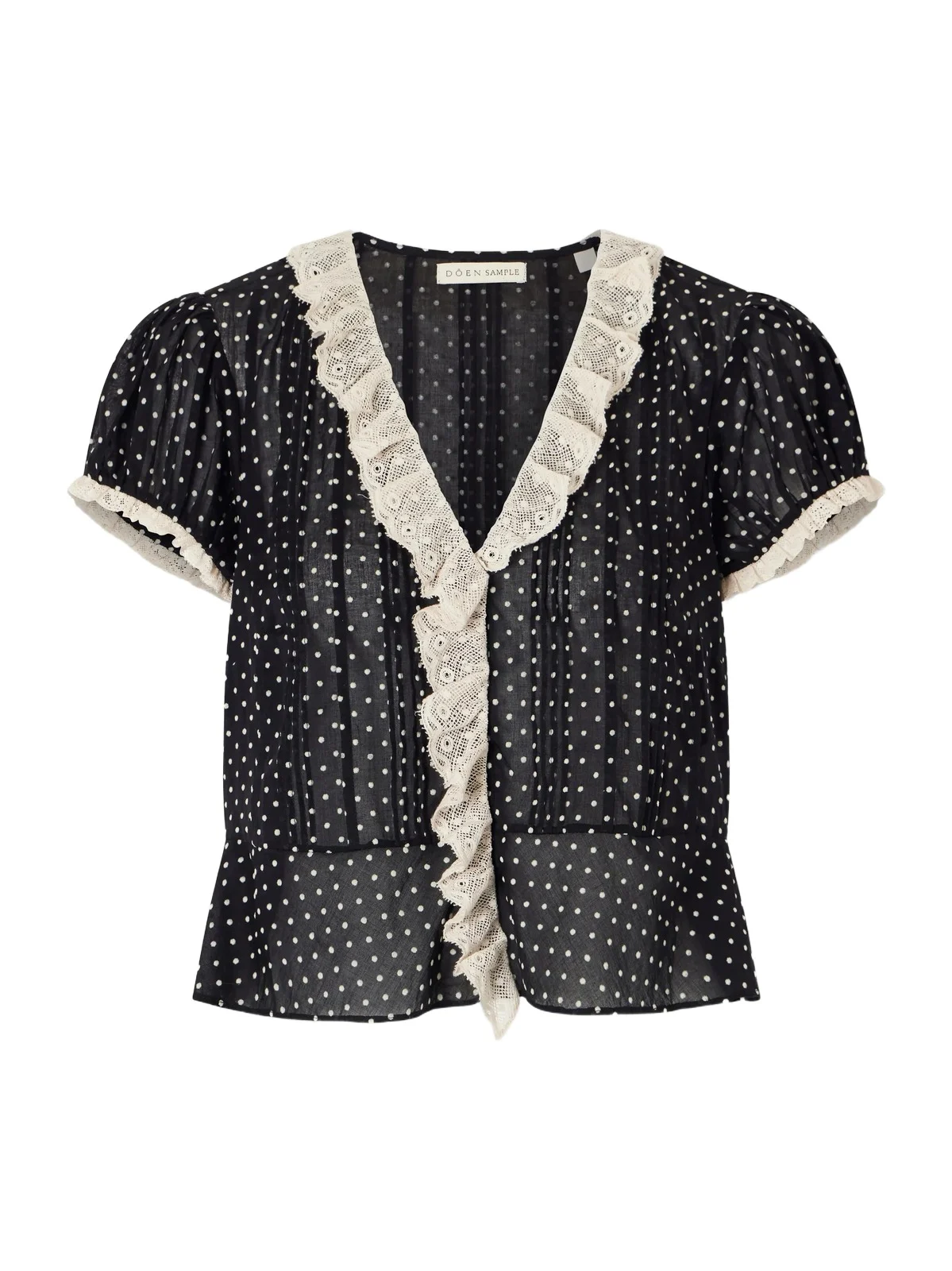 Orella Lace-trimmed Organic Cotton-voile Blouse