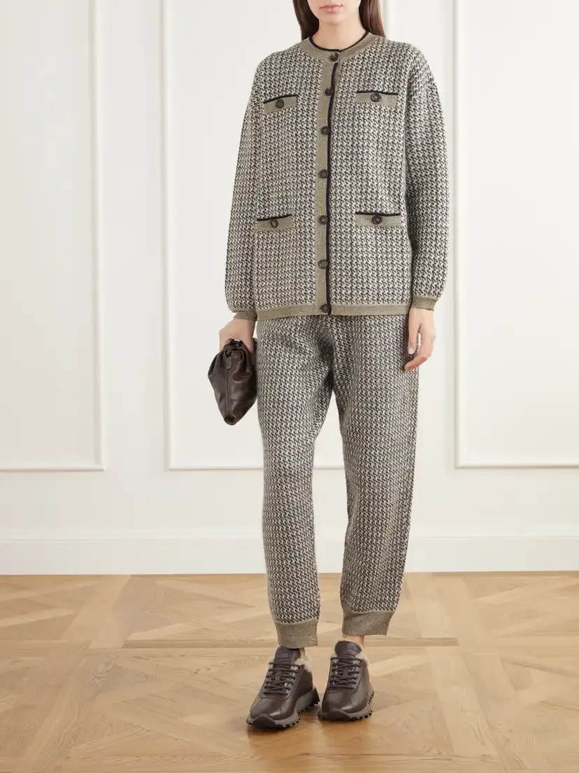 Brunello Cucinelli Shearling-trimmed Leather Sneakers | Thumbnail 4