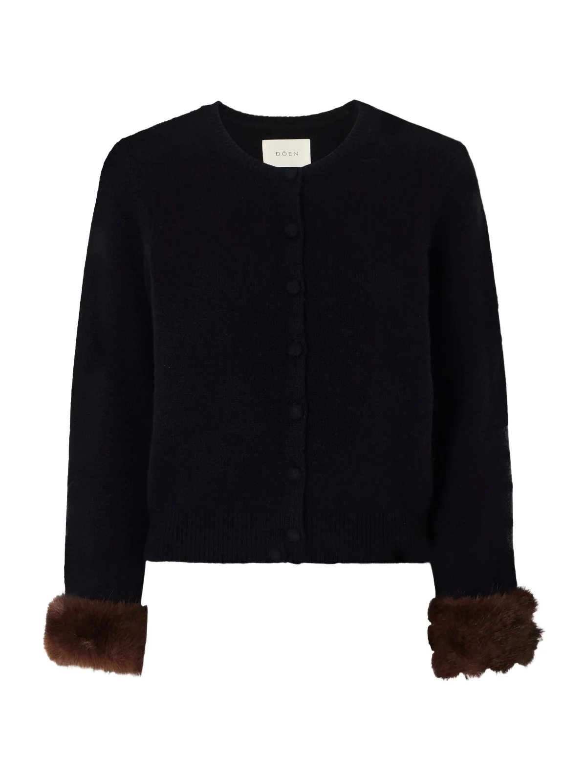 Clara Plush-trimmed Cashmere Cardigan