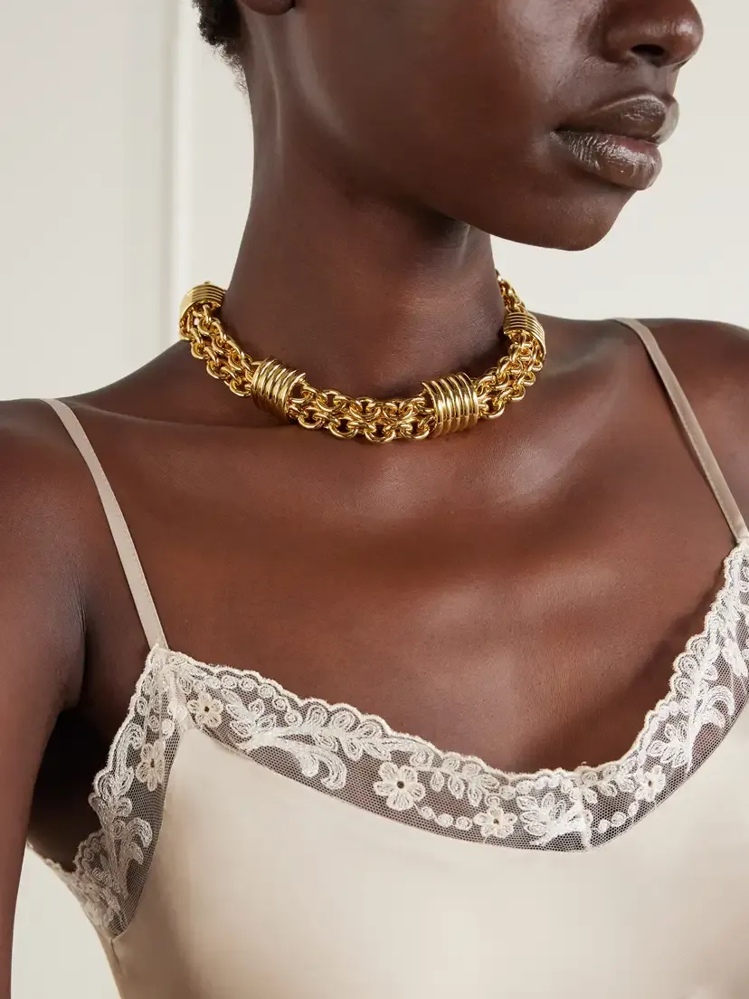Déhanche Hollyhock Gold-plated Chain Necklace | Thumbnail 2