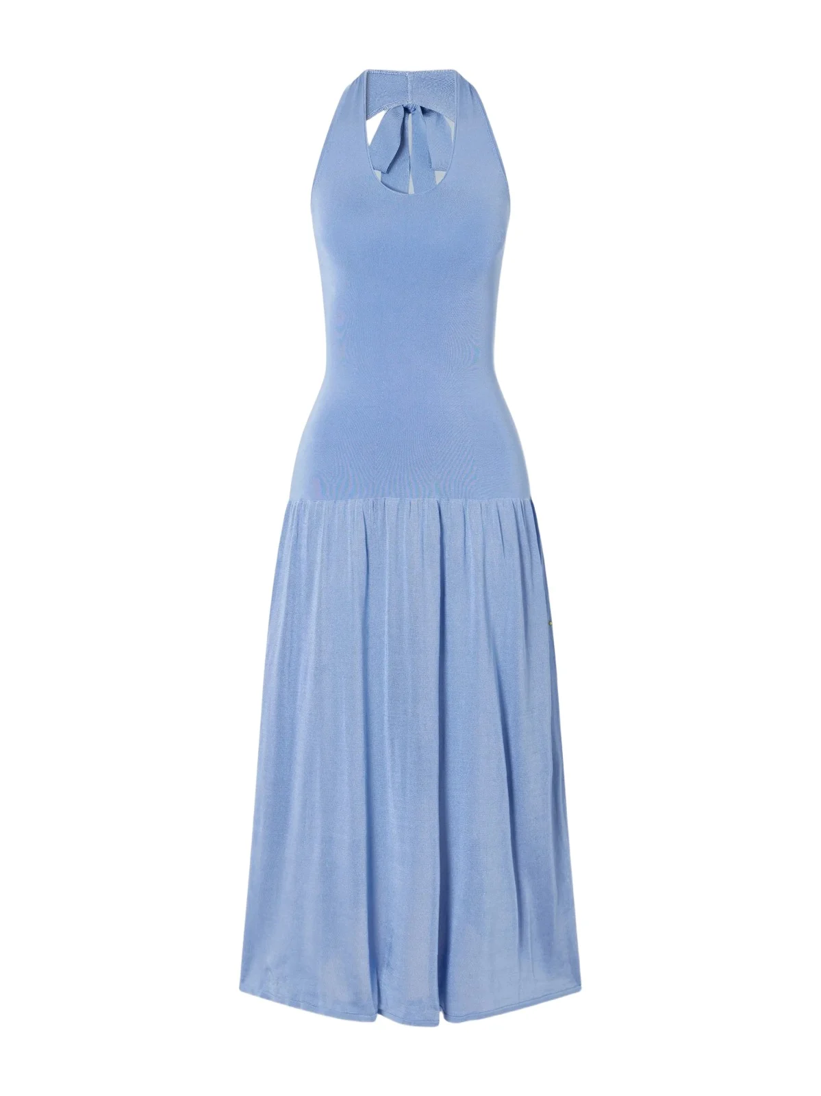 Fairlight Pleated Stretch-jersey Halterneck Midi Dress