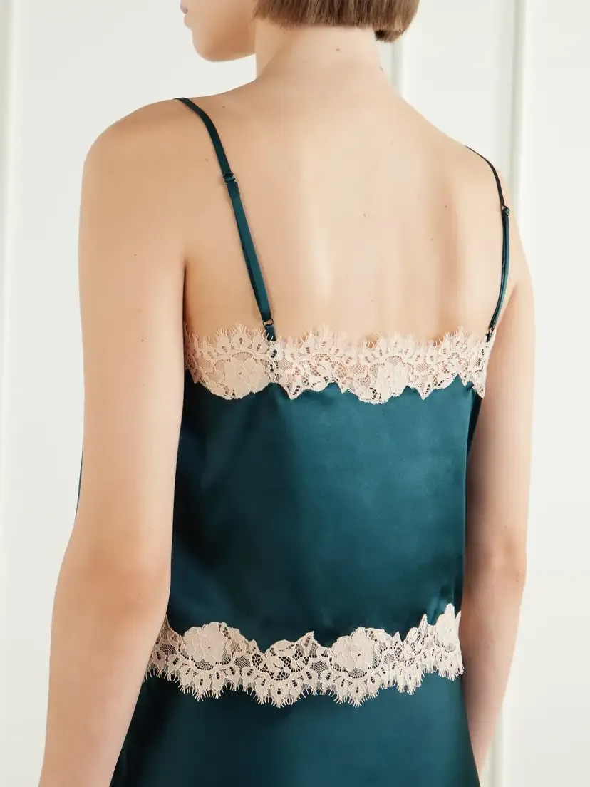 DÔEN Kira Corded Lace-trimmed Silk-satin Cami | Thumbnail 3 DÔEN Kira Corded Lace-trimmed Silk-satin Cami | Thumbnail 3