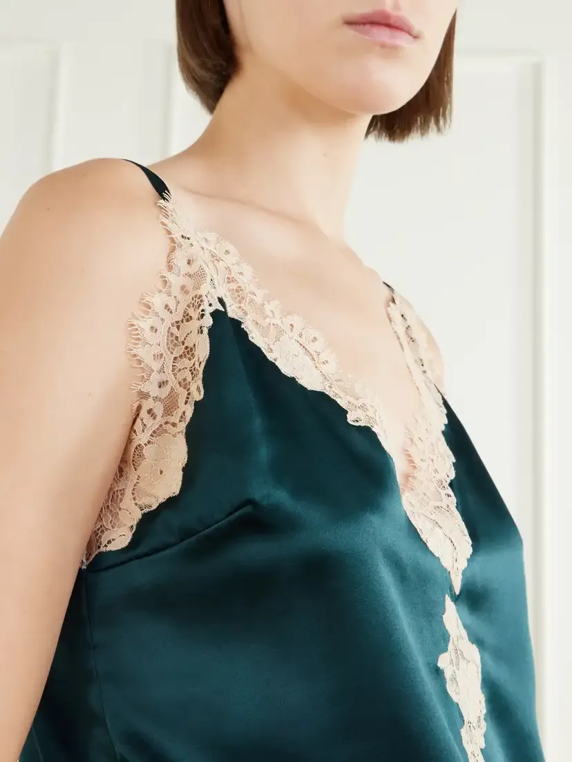 DÔEN Kira Corded Lace-trimmed Silk-satin Cami | Thumbnail 4 DÔEN Kira Corded Lace-trimmed Silk-satin Cami | Thumbnail 4