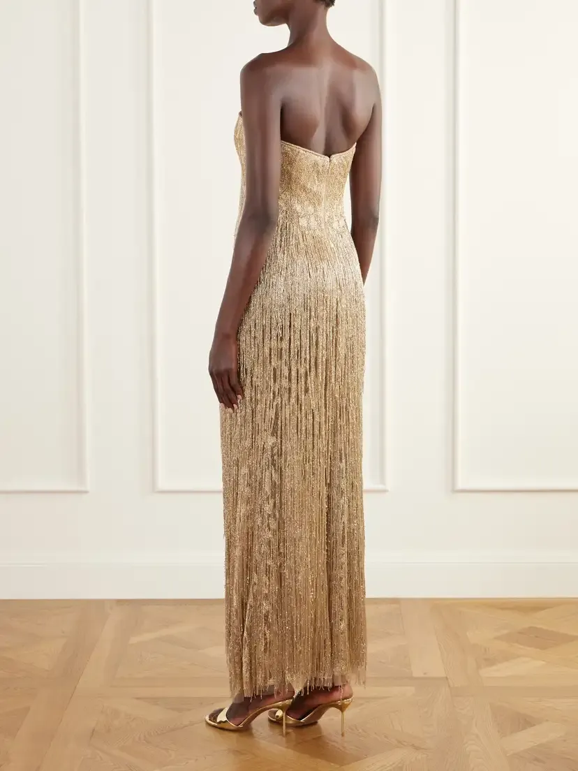 Marmar Halim Strapless Bead-embellished Corset Gown | Thumbnail 3