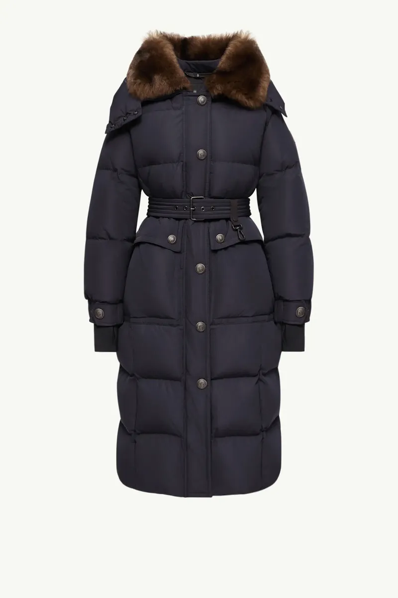 Moncler Grenoble Gelisette Shearling-trimmed Long Down Jacket | Thumbnail 2