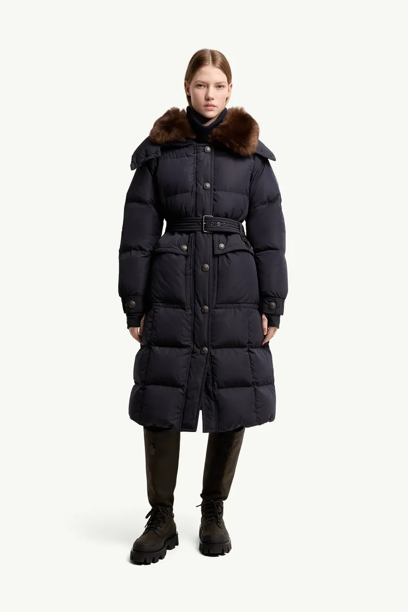 Moncler Grenoble Gelisette Shearling-trimmed Long Down Jacket | Thumbnail 5