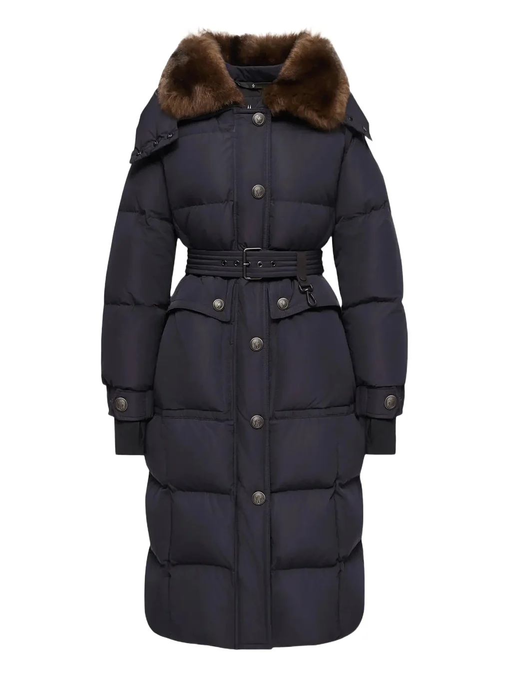 Gelisette Shearling-trimmed Long Down Jacket Gelisette Shearling-trimmed Long Down Jacket