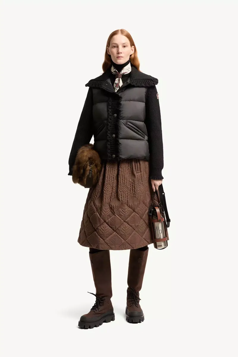 Moncler Grenoble Square-quilted Wool Blend Padded Cardigan | Thumbnail 3