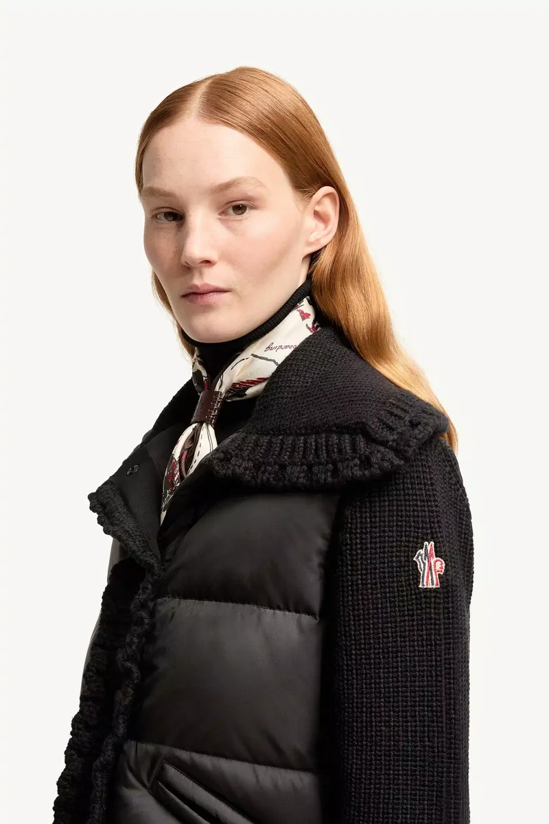 Moncler Grenoble Square-quilted Wool Blend Padded Cardigan | Thumbnail 4