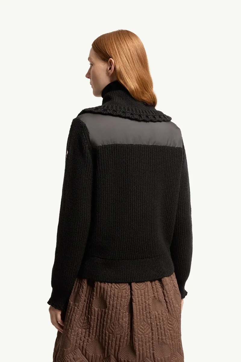 Moncler Grenoble Square-quilted Wool Blend Padded Cardigan | Thumbnail 6