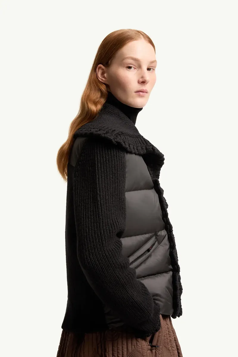Moncler Grenoble Square-quilted Wool Blend Padded Cardigan | Thumbnail 7