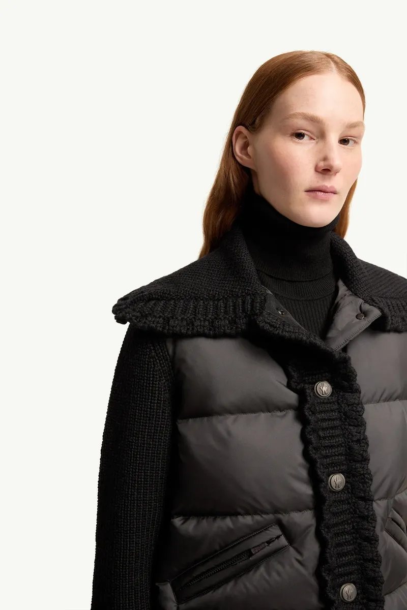 Moncler Grenoble Square-quilted Wool Blend Padded Cardigan | Thumbnail 8