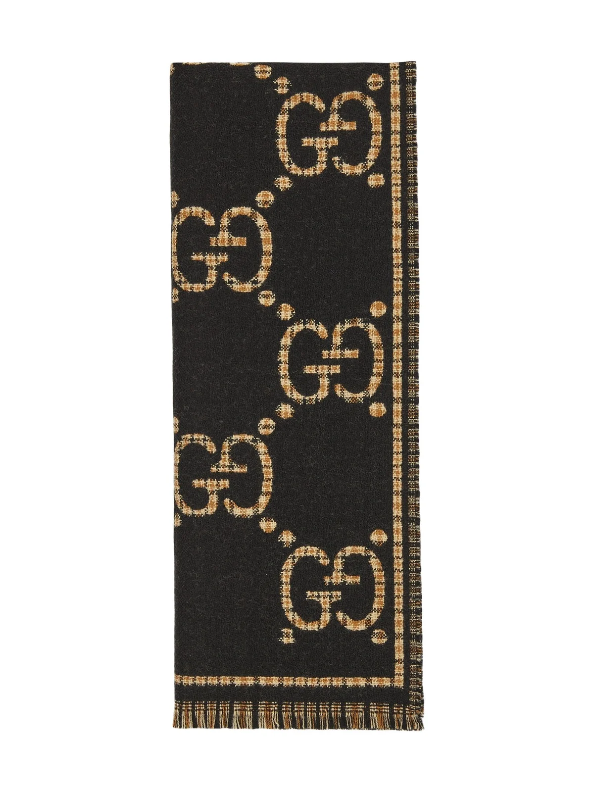 Gucci Check GG Wool Scarf