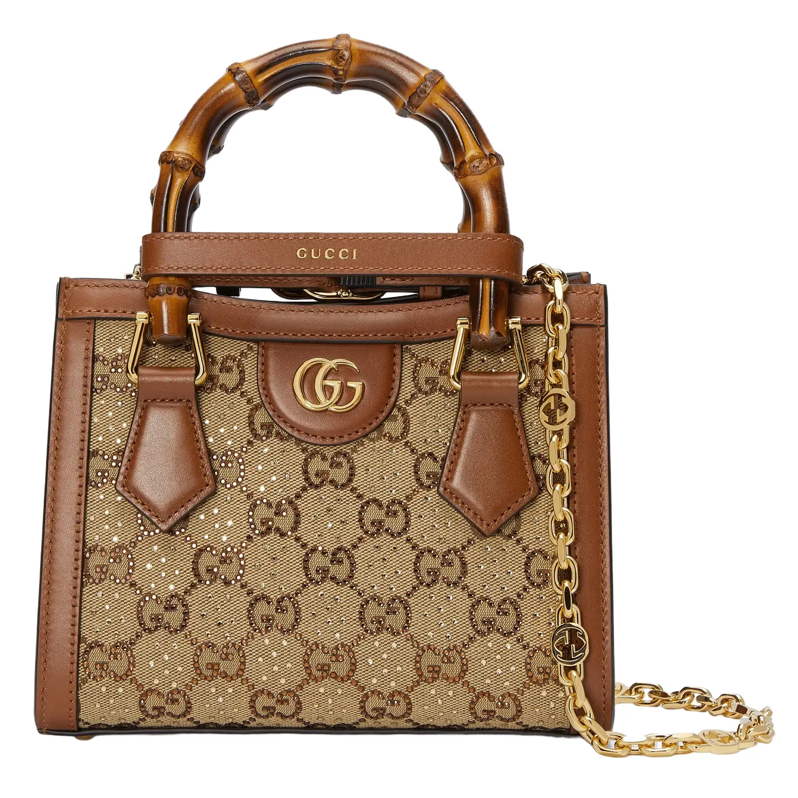 Gucci Diana Crystals Small Tote Bag