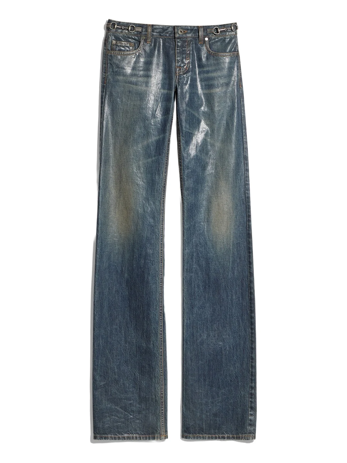 Gucci Cotton Denim Pants With Coating