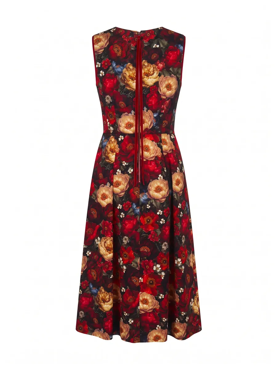 Adam Lippes Eloise Floral Wool-Silk Dress | Thumbnail 2