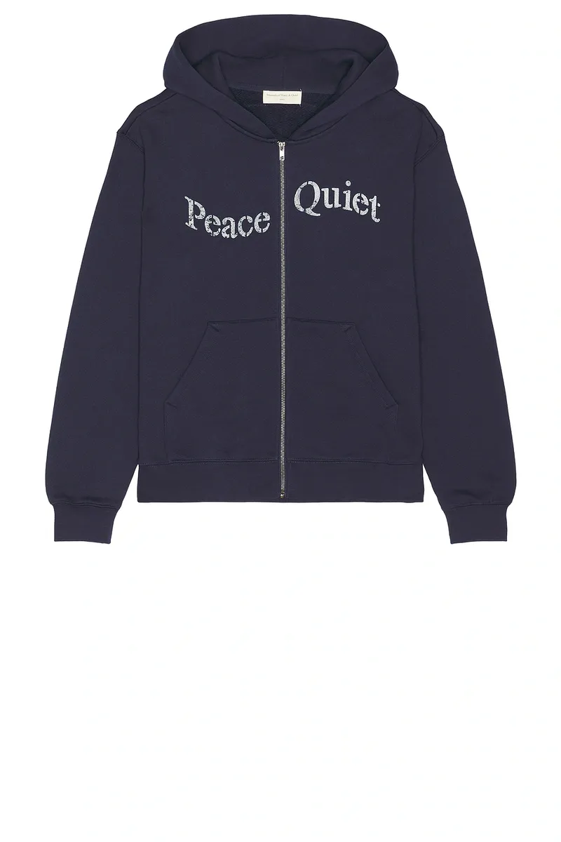 Museum of Peace and Quiet Stencil Zip-up Hoodie | Thumbnail 4 Museum of Peace and Quiet Stencil Zip-up Hoodie | Thumbnail 4