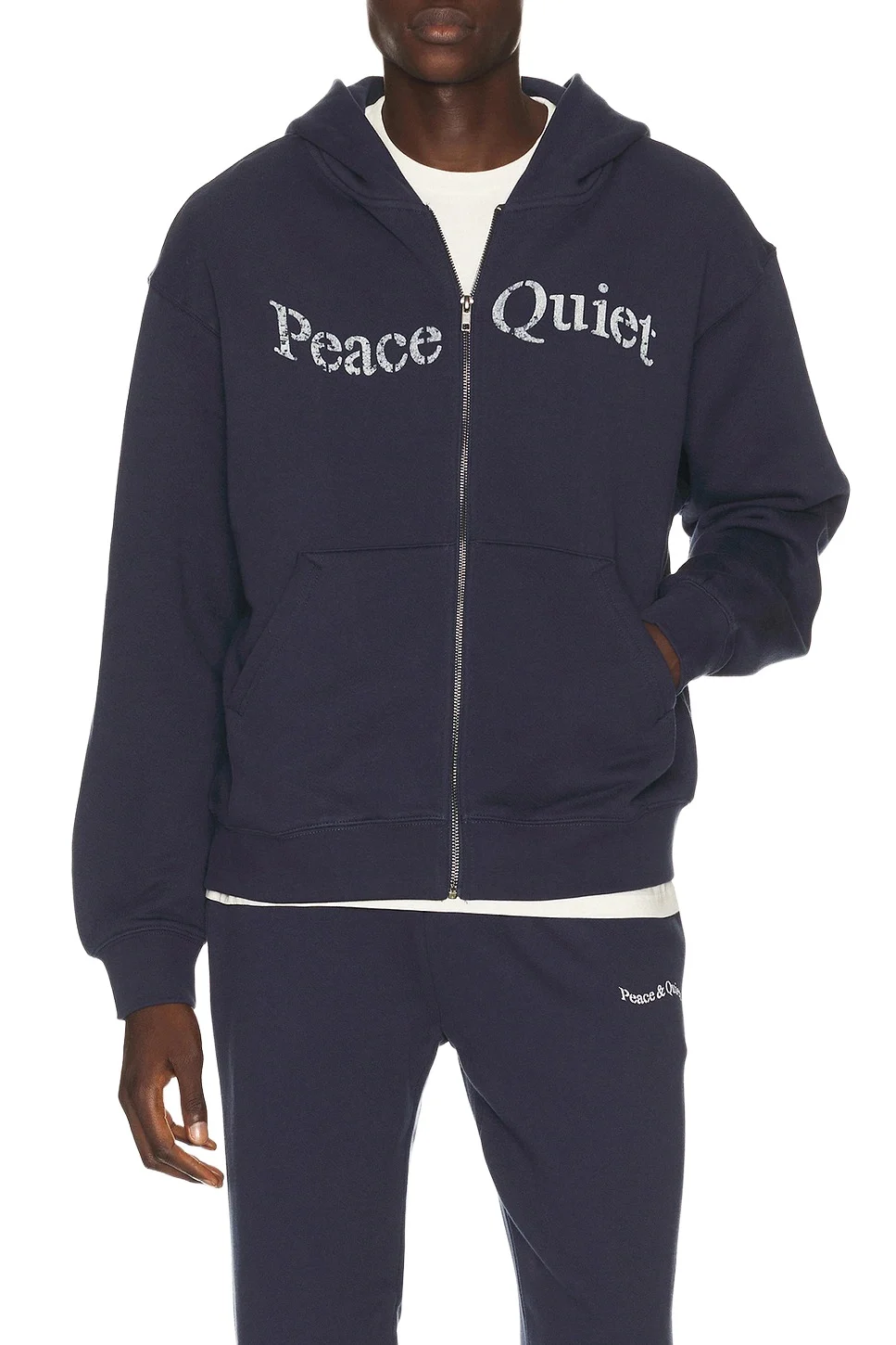 Museum of Peace and Quiet Stencil Zip-up Hoodie