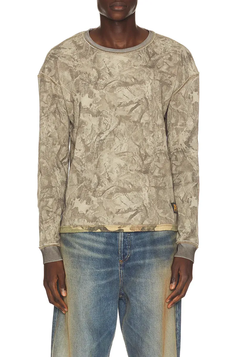 ONE OF THESE DAYS Reversible Woodland Camo Thermal | Thumbnail 2