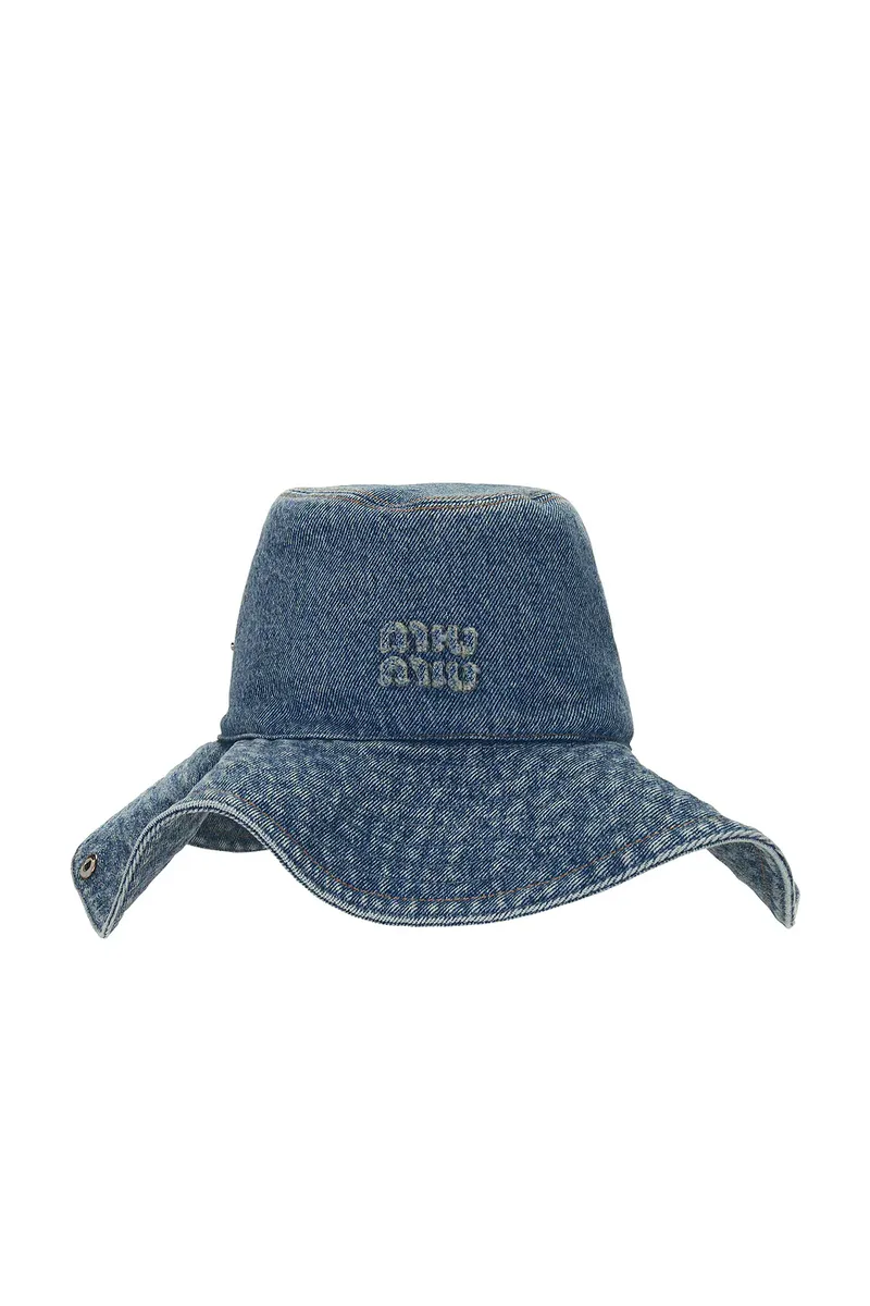 Miu Miu Denim Washed Cowboy Hat | Thumbnail 3 Miu Miu Denim Washed Cowboy Hat | Thumbnail 3