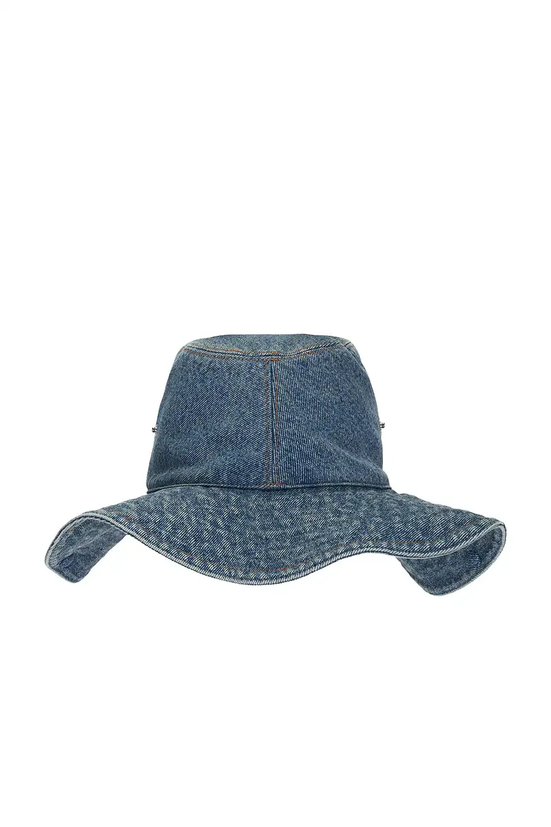 Miu Miu Denim Washed Cowboy Hat | Thumbnail 4 Miu Miu Denim Washed Cowboy Hat | Thumbnail 4
