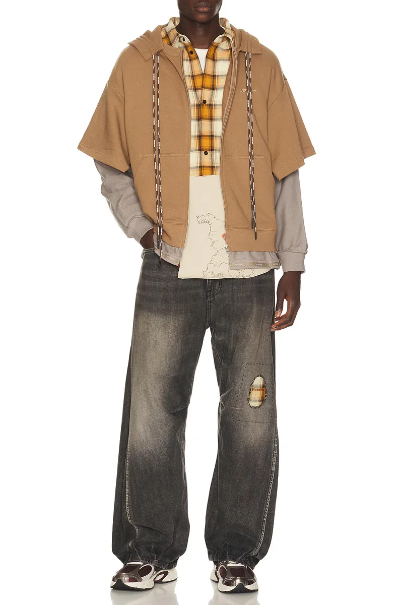 We11Done Repaired CheckCurved Denim Jeans | Thumbnail 4 We11Done Repaired CheckCurved Denim Jeans | Thumbnail 4
