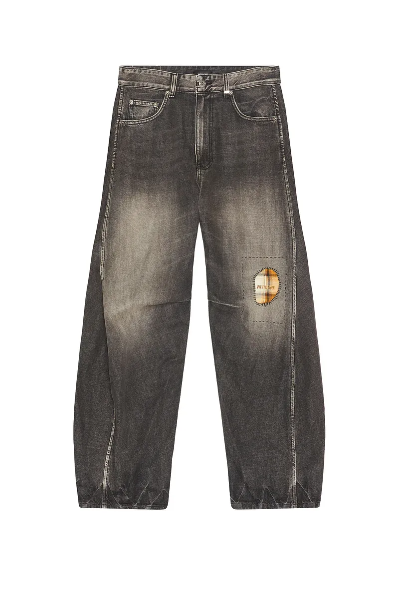 We11Done Repaired CheckCurved Denim Jeans | Thumbnail 5 We11Done Repaired CheckCurved Denim Jeans | Thumbnail 5