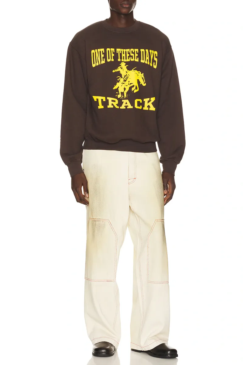 ONE OF THESE DAYS Track And Field Crewneck | Thumbnail 3