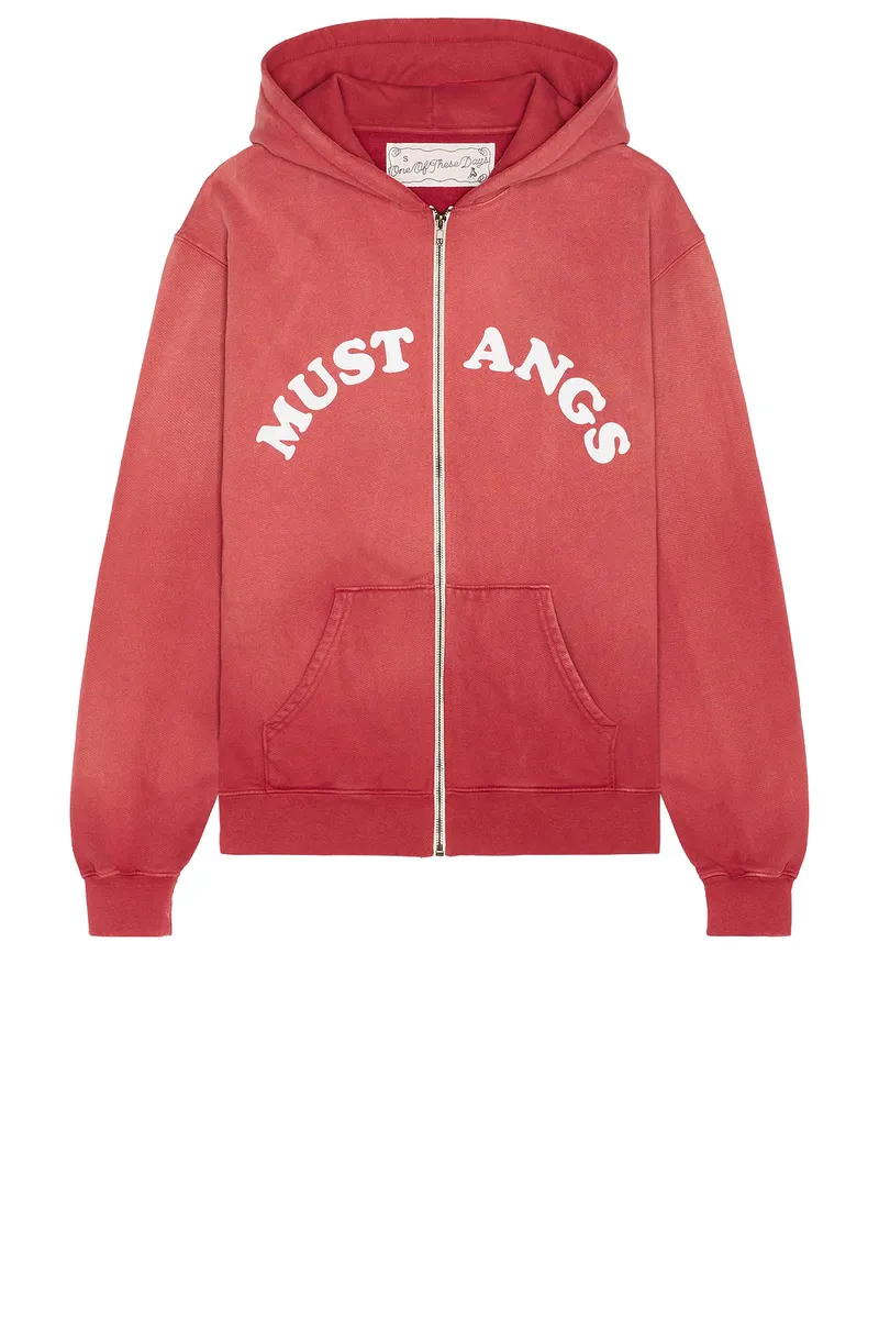 ONE OF THESE DAYS Good Luck Mustangs Zip Hoody | Thumbnail 5 ONE OF THESE DAYS Good Luck Mustangs Zip Hoody | Thumbnail 5