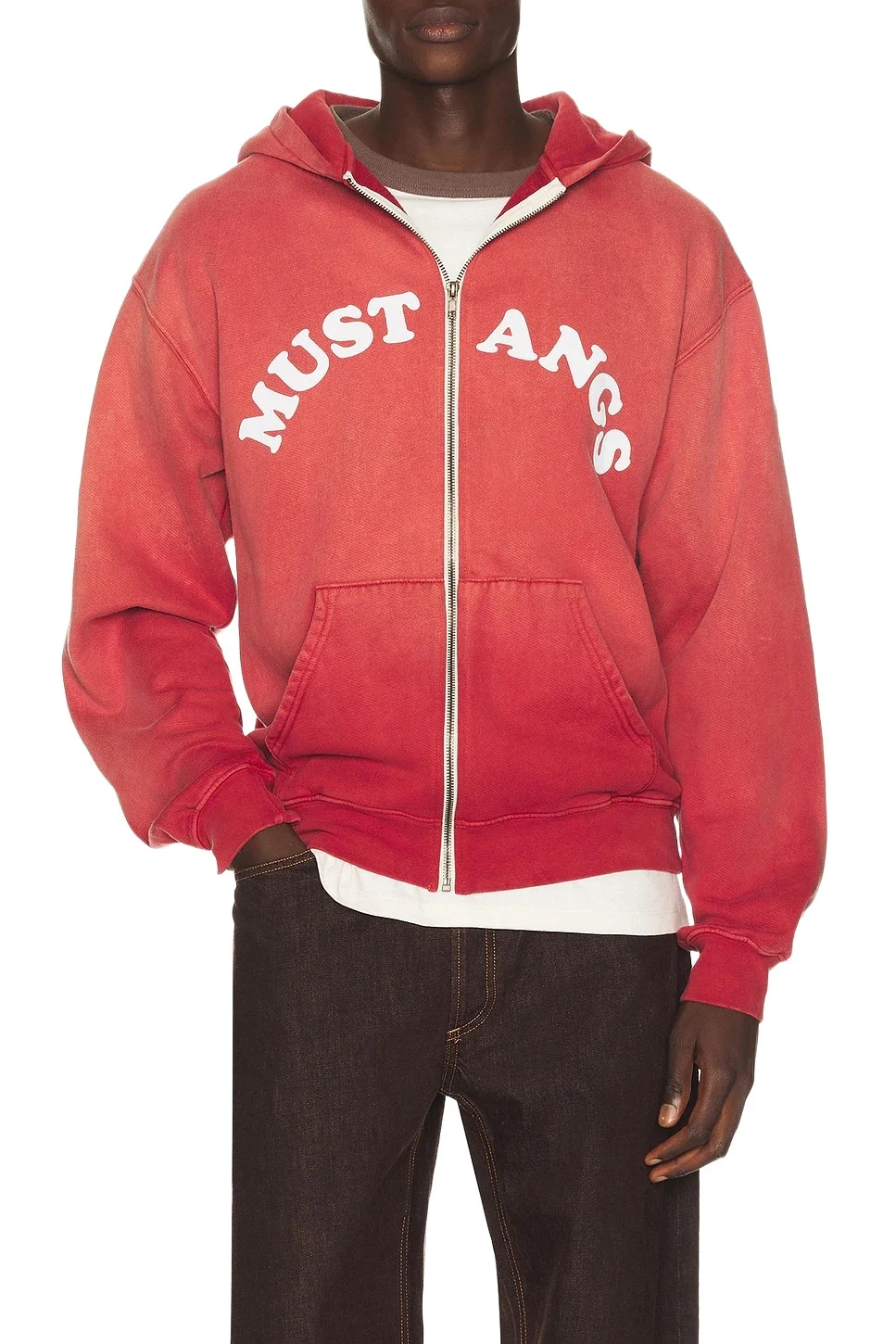 ONE OF THESE DAYS Good Luck Mustangs Zip Hoody