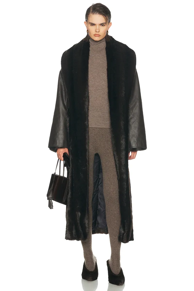 Magda Butrym Leather Coat | Thumbnail 2 Magda Butrym Leather Coat | Thumbnail 2