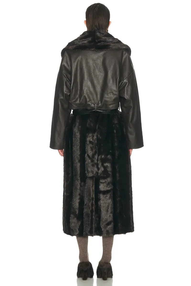 Magda Butrym Leather Coat | Thumbnail 4 Magda Butrym Leather Coat | Thumbnail 4