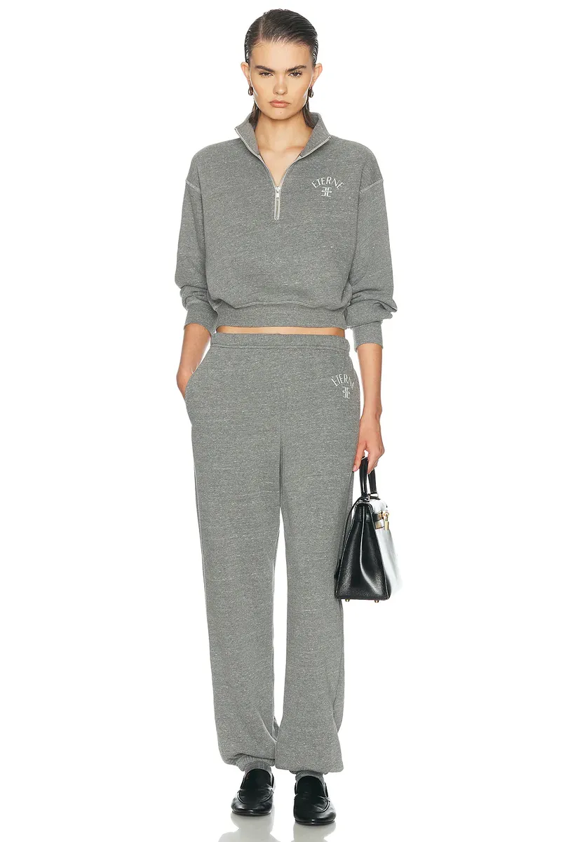 ÉTERNE Boyfriend Pocket Tri Blend Fleece Sweatpant | Thumbnail 6