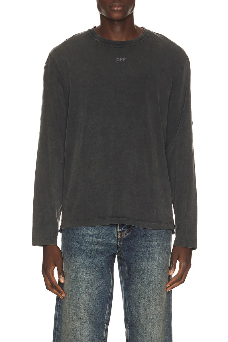 Off-White Swimming Face Overlap Long Sleeve Tee | Thumbnail 2 Off-White Swimming Face Overlap Long Sleeve Tee | Thumbnail 2