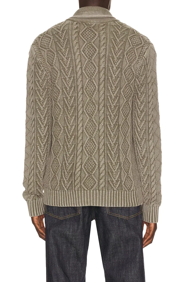 SCHOTT Cable Knit Cardigan | Thumbnail 2 SCHOTT Cable Knit Cardigan | Thumbnail 2