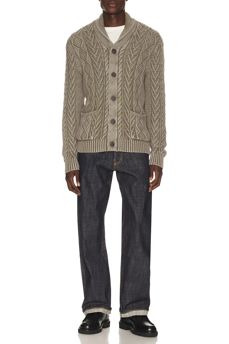 SCHOTT Cable Knit Cardigan | Thumbnail 3 SCHOTT Cable Knit Cardigan | Thumbnail 3