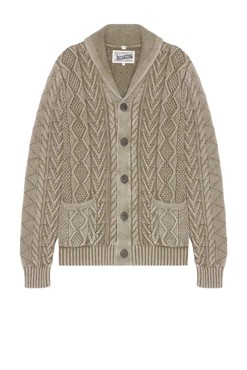 SCHOTT Cable Knit Cardigan | Thumbnail 4 SCHOTT Cable Knit Cardigan | Thumbnail 4