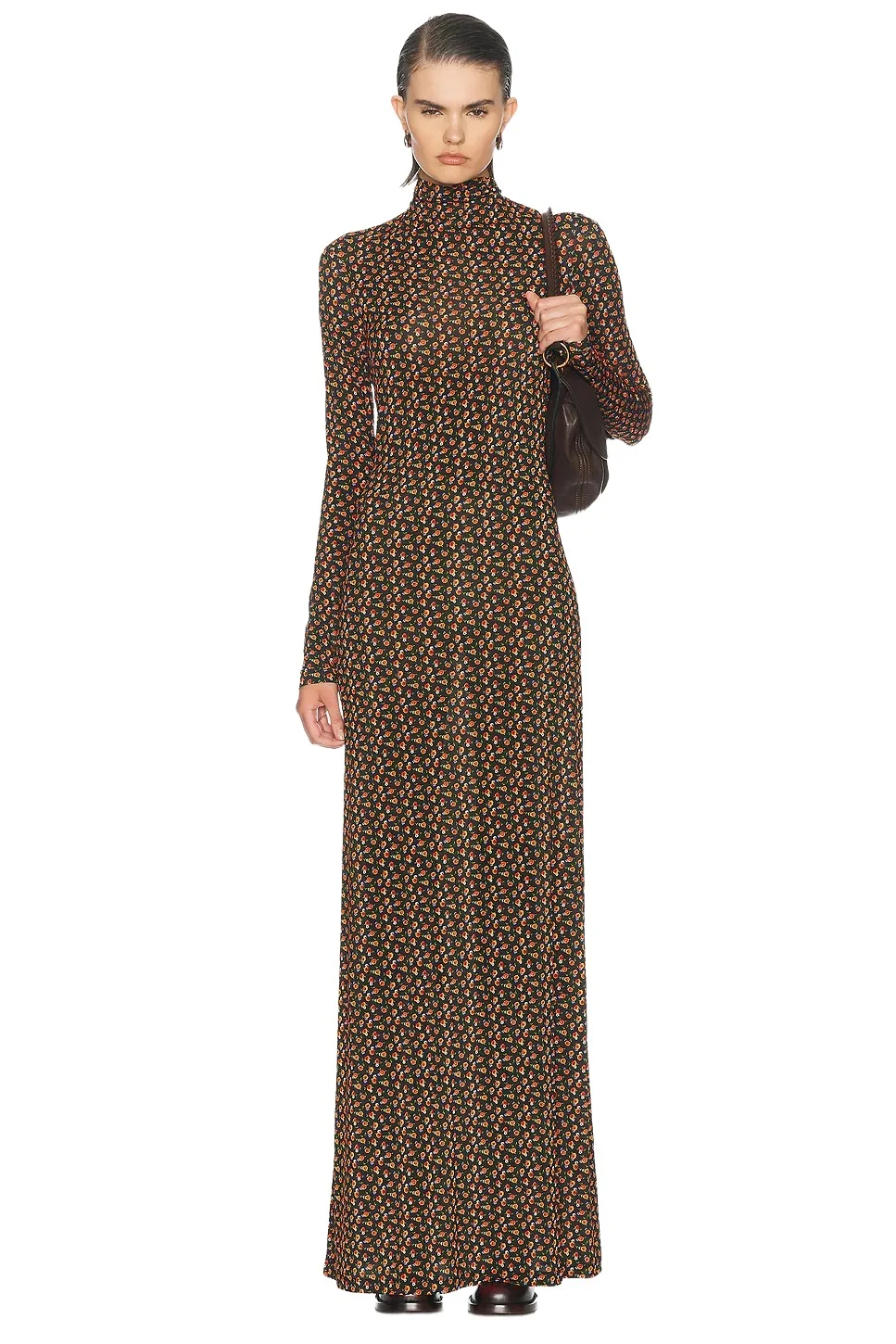 Rabanne Longe Sleeve Turtleneck Dress