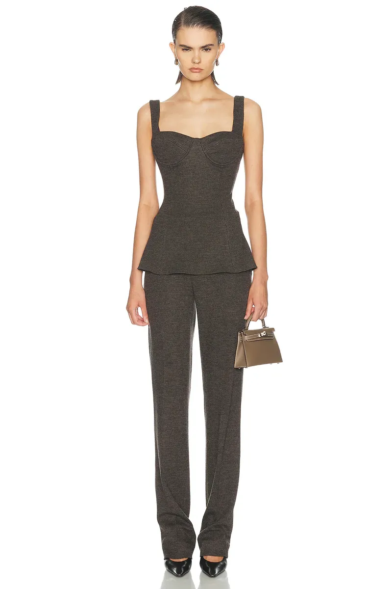 Ralph Lauren Collection Tick Weave Jersey Standard Pant | Thumbnail 6 Ralph Lauren Collection Tick Weave Jersey Standard Pant | Thumbnail 6