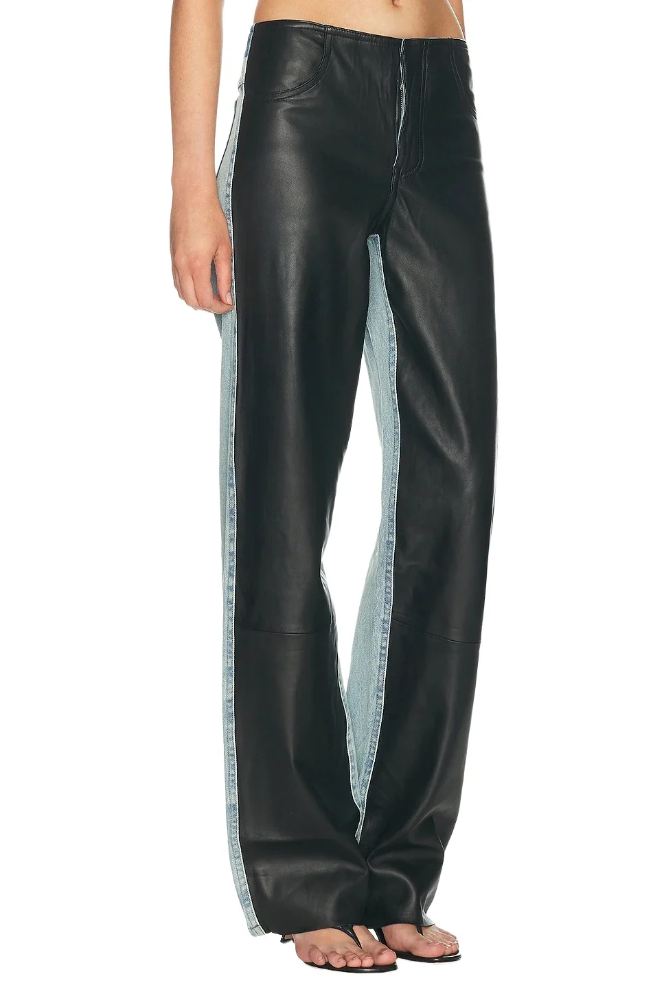 Troy Deconstruct Leather Wide Leg Pant Troy Deconstruct Leather Wide Leg Pant
